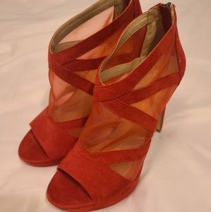 BARELY WORN Red Stiletto Booties size 11